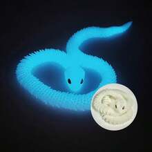 30cm Realistic Jointed Snake Toy – Glow In The Dark Flexible 3D Printed Viper Figure,Random Eye Color, Fun Prank Or Party Gift,Desktop Ornaments,Halloween Decorations, Prank Toys, Horror Toys, Cute Snakes - Multicolor - View 12