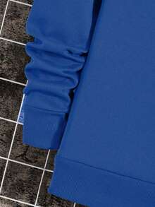 GRDR Men's Casual Solid Color Pullover Crew Neck Sweatshirt - Royal Blue - View 3