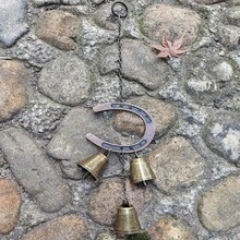 1pc Shovel Shaped Wind Chime With Decorative Chain, Wrought Iron Courtyard Clock - Adding Soothing Sound To Balconies And Courtyards, Home Decoration, Wall Decoration, Window Decoration, Door Decoration, House Decoration, Excellent Home Decoration Products