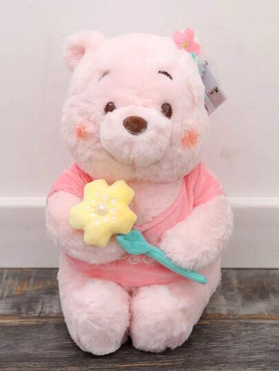Winnie The Pooh Plush Toy Flower Fairy Sitting Bear Doll Children's Gift Ragdoll Girl Birthday Gift, Cute Animal Shaped Plush Doll, Soft To The Hand, Perfect For Christmas Decoration, Family Room Decoration, Party Decoration, Birthday Gift, Various Holiday Gifts, It Is A Gift For Friends Or Partners. Graduation Gift, Easter Gift, Valentine's Day Gift, Christmas Gift, Soothing Toy, Party Gift, Plush Toy, Girls Gift, Pillow, Companion Doll.