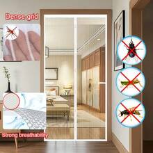 1pc 2d Magnetic Door Curtain - Automatic Closure, Pet Friendly Insect And Mosquito Net, Suitable For Front And Rear Doors, Bedrooms, Kitchens, Balconies - Easy To Install Without Tools, Compatible With Wooden/Aluminum Doors - Elegant Home Decoration, Breathable Fabric, Essential For Apartment Life - Multicolor - View 4
