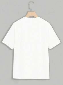 Camiseta gráfica de mujer de manga corta con cuello redondo y estampado de dibujos animados de estilo informal Camiseta informal de estilo artístico con estampado gráfico suelto cuello redondo manga corta primavera verano para uso diario - Blanco - Ver 5