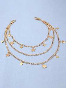 1pc Star Street Fashion Metal Trouser Chain, Suitable For Both Men And Women, All Season Clothing Accessory