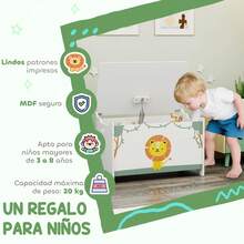 AIYAPLAY Caja de Almacenaje Juguetes, 53L, Baúl Juguetes Infantil, Organizador Juguetes con Tapa Abatible, Pistón de Gas para Niños, Niñas, Libros, Ropa en Guardería, Sala de Juegos, Dormitorio, Verde - Verde - Ver 5