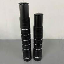 4 Höhenoptionen Aluminium-Legierung Fahrrad Vorbau Riser Extender, passend für 28,6 mm Gabelrohr, Mountainbike Steuersatz Lift Rohr Verlängerung, Outdoor Radfahren Universal Zubehör, M6 Schraube fixierte Abdeckkappe