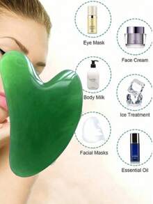 1pc Natural Resin Gua Sha Massage Tool, Suitable For Face, Neck, Back And Full Body Massage, Cleaning Tool