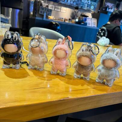 1PC Acrylic Standing Display Mini Case,2025 New Model For Mini Labubu4.0 Heart Password Series- Dustproof Protective Cover For The Monsters Doll 4.0 Series Collectibles, Making It The Perfect Gift For Collectors, Halloween Gifts, Or Christmas Gifts [Doll Not Included]