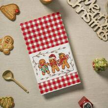 2 buc prosoape de bucătărie de Crăciun cu dungi, turtă dulce, decor de Crăciun, cadouri de Crăciun, lavete super moi și absorbante, prosoape de bucătărie pentru copt, cârpe de vase, prosoape de mână, decor de bucătărie, cadouri pentru vecini, cadouri pentru mame, cadouri de ziua de naștere, cadouri dulci de casă nouă pentru prieteni, accesorii de bucătărie, decor, articole esențiale pentru uz casnic - roșu - Vizualizare 6