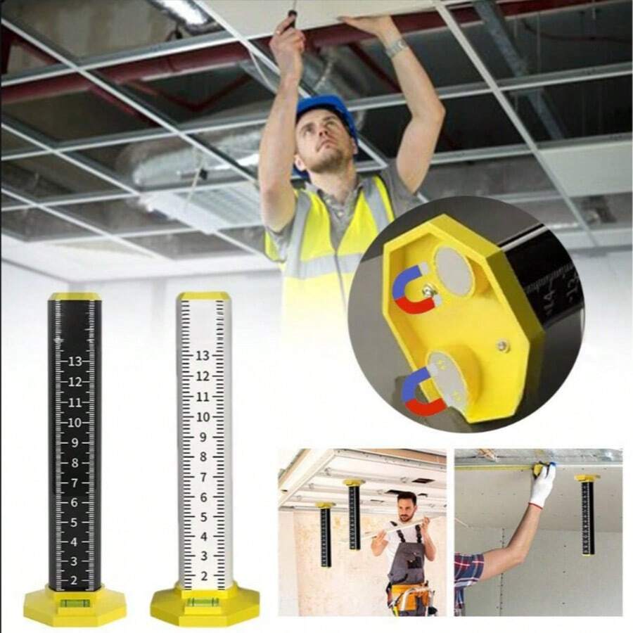 4 piezas, Barra de nivelación de techo de aleación de aluminio - Barra de gradiente de precisión, alineación perfecta de azulejos de pared y piso, instrumento de medición industrial, adecuado para la instalación de azulejos de pared y piso, barra de gradiente de precisión, alineación perfecta de azulejos de pared y piso, instrumento de medición industrial