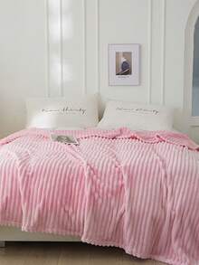 1 szt. koc, pościel, miękki i ciepły, przyjazny dla skóry i oddychający, lekki i pluszowy, seria w jednolitych kolorach, minimalistyczny i modny design, odpowiedni na sofę, do sypialni i salonu, wszechstronny komfort, niezbędny w podróży, koc do drzemki, dostępny w różnych rozmiarach, można prać w pralce, dekoracja pokoju, dekoracja zimowa - Różowy - Zobacz 10