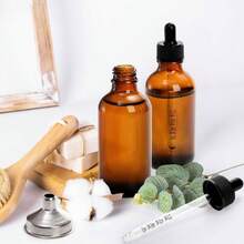 Jucoan 16 Pack Dropper Bottles, 4 Oz_120ml Amber Glass Tincture Bottles With Graduated Glass Eye Droppers For Essential Oils, Perfume, 2 Stainless Steel Funnels,16 Chalkboard Labels - trắng - Xem 5