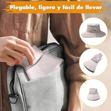AI-PIKA Sombreros del Sol para Hombre,Sombreros para Hombre con Protección UV UPF 50+,ala Ancha,Impermeables,Transpirables para Ciclismo,Acampar,Pescar,Caminar - Modelo transpirable color beige - Ver 5