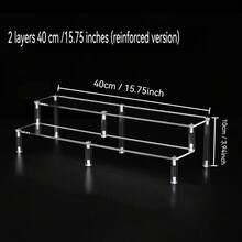 1pc Luxury Transparent Acrylic Multi-Tier Perfume Display Stand, Home Decor | Room Beauty Storage Display Rack, Home Decor. Suitable For Organizing And Storing Kitchen Accessories. - Clear - View 13