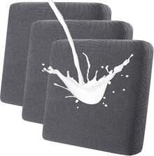 Waterproof Couch Cushion Covers, Stretch Sofa Seat Cushion Slipcovers Solid Washable Furniture Protector Suitable For Armchair Loveseat Sofa (Beige, 3 Pcs)