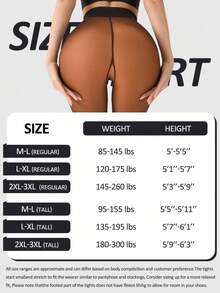 220g Fleece Lined Tights High Waist Fake Translucent Pantyhose Plush And Thick Warm Leggings With A Variety Of Transparent Colors Suitable For People Of Different Skin Colors. 6 Sizes Suitable For European And American Plus-Size Tall People - 銅色 - 查看 7