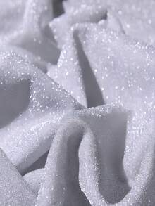 1 pieza de tela no tejida con brillo metálico dorado y plateado con estampado de cielo estrellado, material súper brillante para vestidos de novia y manualidades de ropa