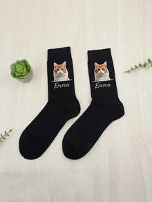 Custom Pet Photo Socks, Custom Socks With Photo Christmas Gifts Women Socks Personalized Pets Picture Socks Gift Custom Pets Lover Gifts For Men Socks, Personalized Pet Socks, Custom Dog Socks, Mothers Day Gifts, Cat/Dog Dad Gifts, Dog Face Socks, Pet Lovers Gift - Multicolor - View 4
