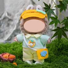 1 pieza Ropa navideña para Labubu, para vestir muñecas, para crear exhibiciones festivas de vacaciones, atuendo de invierno en miniatura, un accesorio para coleccionistas de muñecas, para el estilismo y la fotografía de muñecas DIY, Navidad