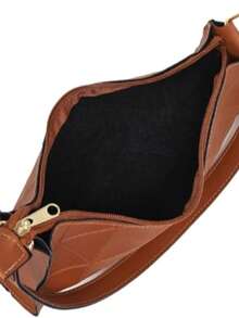 Women's Crocodile Baguette Bag Small Stylish Shoulder Crossbody Bag Small Cheap - 焦糖色 - 查看 3
