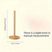 1 件现代竹制纸巾架 - 自粘式台面收纳架，带木架，节省空间的厨房和浴室储物架，专为厨房纸巾和普通纸巾设计，采用优质竹子制成，简约风格配件 - 彩色 - 查看 5