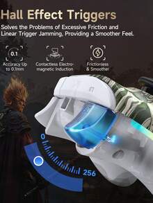 Manette de jeu sans fil 2,4 G EasySMX X15 pour PC et multiplateforme avec bouton de vibration/tir, contrôleur Bluetooth amélioré avec joysticks/gâchettes à effet Hall et éclairage RVB - sans dérive de stick, sans zone morte - compatible PC, PS3, Windows, Android, Steam et Switch