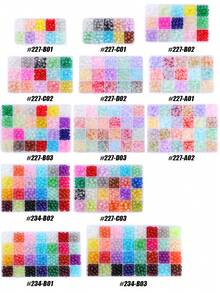 24格3毫米彩色玻璃珠，适用于手工珠宝制作、手链和项链DIY配件[5200颗]