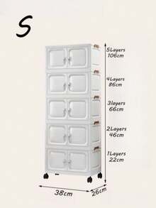 Thùng nhựa đựng đồ xếp chồng 1-5 lớp có nắp và bánh xe - Tủ đựng đồ và lưu trữ, Hộp đựng đồ có thể gấp gọn, Hộp đựng đồ thủ công, gia đình, phòng đựng thức ăn, văn phòng, ký túc xá - trắng - Xem 10