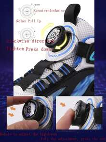 Unisex LED aufladbare Rollerschuhe, Kinder Rollschuhe, multifunktionale verwandelbare Rollerschuhe, geeignet für alle Jahreszeiten, mit abnehmbaren Rädern für Outdoor- und Sport-Rollschuhlaufen