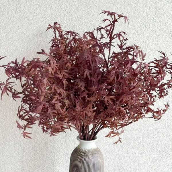 قطعة واحدة/70 سم طويلة من أوراق القيقب الاصطناعية الصغيرة، مناسبة لديكور الزفاف والأعياد والحفلات المنزلية، كلاسيكية وكلاسيكية لجميع المواسم، ديكور عيد الميلاد وعيد الهالوين