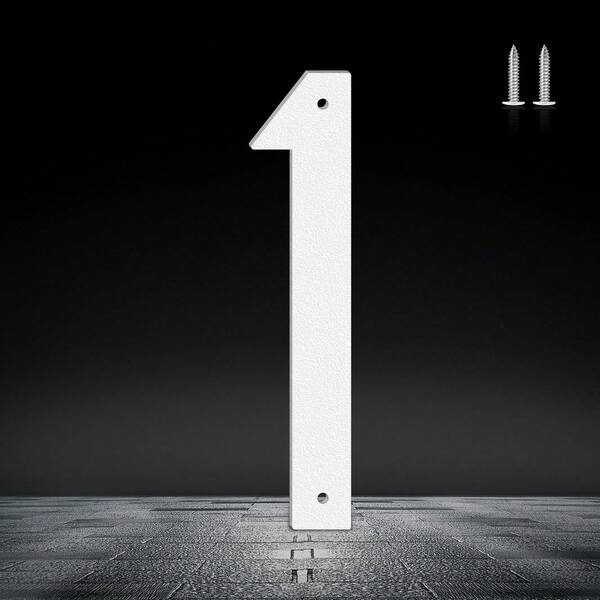  Dxiaojj Modern Weatherproof White Metal House Numbers – Large 3-8 Inch Address Plaque For Front Door, Wall & Garden, Local Delivery(1)