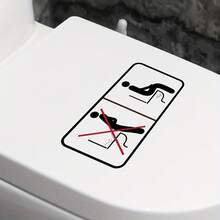 1pc Toilet Sticker No Smoking Sign Decorative Sticker PVC Sticker Removable Self-Adhesive Easy To Tear Sticker Home Decoration Make Your Life A New Look Holiday Decoration Sticker Birthday Graduation Gift - Multicolor - View 3