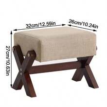 Small Footstool Shoe Changing Stool Padded Foot Rest Stool Entryway Living Room~ - Multicolor - View 4