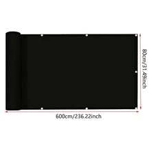 Black Privacy Fence Screening Cloth, Garden Balcony Privacy Protection Screen, Fence Shielding Protective Net, Suitable For Deck, Patio, Backyard, Outdoor Pool, Porch, Railing, Lawn And Gardening - Multicolor - View 13