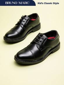 Boy's Oxford  Formal Black Shoes Timeless Style For Young Gents  Fall Back-To-School (Toddler/Little Kid/Big Kid) - 黑色 - 查看 7