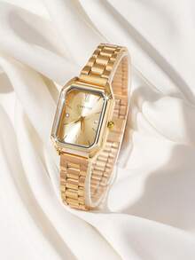 1 件 CARYINO 简约时尚金色/银色女士手表，可调节表带，适合日常佩戴、约会、生日礼物 - 均碼 - 查看 6