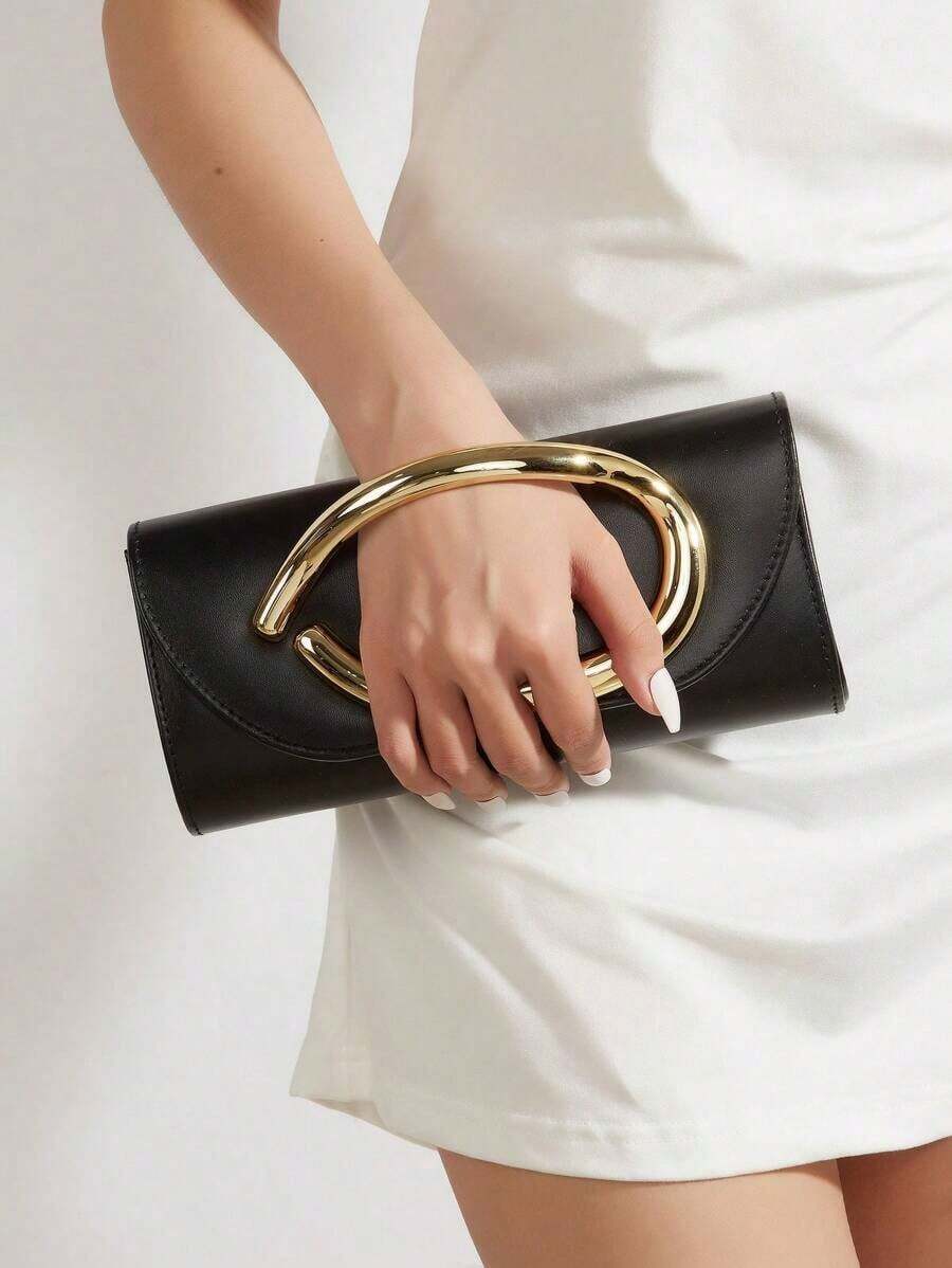 Retro Vintage Solid Color Clutch Wallet, All-Match Carry On Purse, Stylish PU Bag For Women, And For Wedding, Party, Prom, Dinner, Fashionable Clutch Bags For Woman - 1 cái - Xem 1