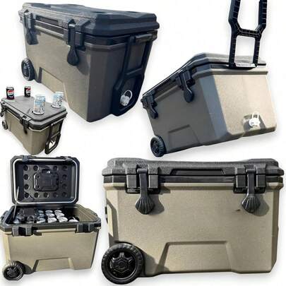 Fishing Deluxe Cooler Wheeled Ice Box 36L Fits 53 Cans Carp Tackle Cool