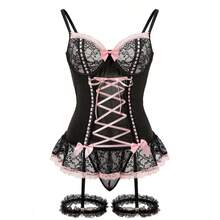 Sexy Lingerie, Ladies' Costumes, Passionate Uniforms, Seductive Maid Costumes - Black - View 5