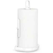Simplehuman Standing Paper Towel Holder With Spray Pump, Brass Stainless Steel - White Stainless Steel - View 2