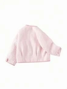 Balabala Girls Winter Tweed Jacket, Fashionable Young Girl Coat, Cute - Red Hue - View 2