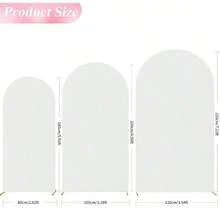 1-3Sets, White Arch Cover, Spandex Double Sided Wedding Arch Cover, Wedding Arch Backdrop Cover Kit For Wedding Birthday Party, Banquet, Ceremony And Gift Decoration - Multicolor - View 4
