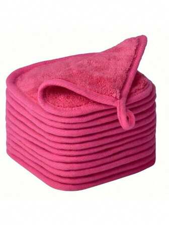 Milania 1/3/5pcs Set Soft Microfiber Face Makeup Remover Towels, With Hanging Loop, Skin-Friendly, Washable & Reusable