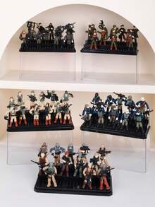 Figuras de bloques de construcción militares - Set de 12 modelos en miniatura, perfectos para la construcción de escenas, juguetes en bolsas ciegas al azar