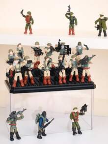 Figuras de bloques de construcción militares - Set de 12 modelos en miniatura, perfectos para la construcción de escenas, juguetes en bolsas ciegas al azar