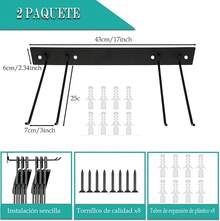 Estante de Almacenamiento para sillas Plegables,Organizador de Herramientas de jardín y Ganchos para sillas Plegables,Ganchos de Montaje en Pared para sillas de Garaje,césped,Playa,Camping (2) - 2 - Ver 3