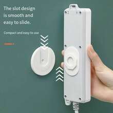 1/2pcs Power Strip Holder, Wall Mount Power Strip Organizer Hanger For Router, Cable Management - White - View 1