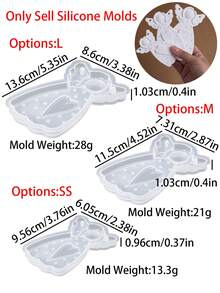 1 pièce Moule en silicone pour pendentif ange, 3 tailles de moule pour collier fait main, pendentif, porte-clés. Outil de fabrication de bijoux en résine époxy pour artisanat, cadeau de maison, cadeau de Noël, cadeau d'hiver - moule - Voir 7