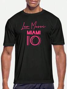 Leo Messi 10-4376 Funny Men's Short Sleeve Graphic T-Shirt Collection  Black - Black - View 1