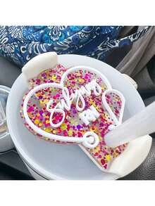 1个定制蝴蝶结设计姓名牌，配件包括20盎司/30盎司/40盎司姓名牌盖，定制H2.0女童保温杯，婚礼必备 - acrylic tags - 查看 5