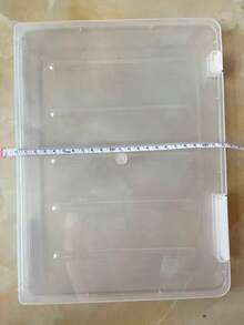 1pc File Box, A4 Plastic PP File Box For School Students Multi-Layer Portable Double-Layer Data File, Subject Classification Bill, Work, Exam, Waterproof Contract Storage Box,Back To School Student Supplies,School Supplies